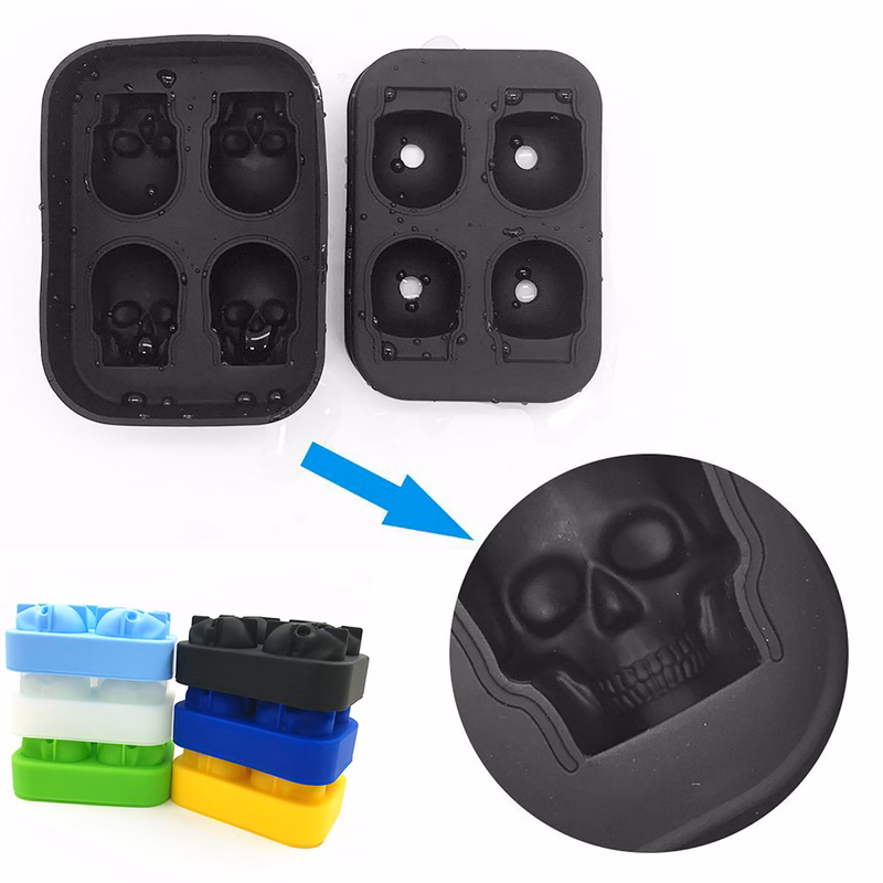 Food Grade Silicone Skull Icy Tray