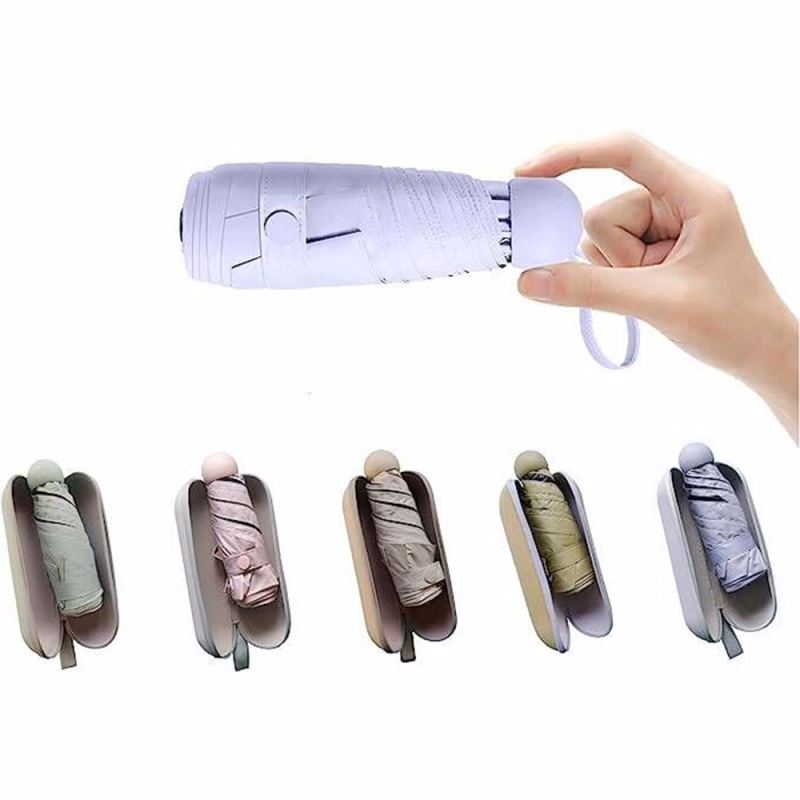 Mini Travel Sun Umbrella With Storage Box