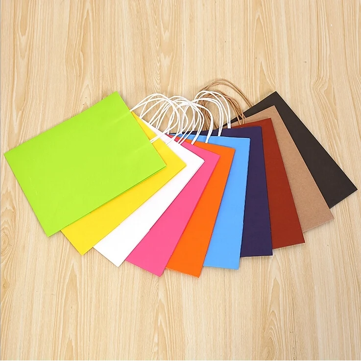 Polychrome white kraft paper bag for environmental protectio 1