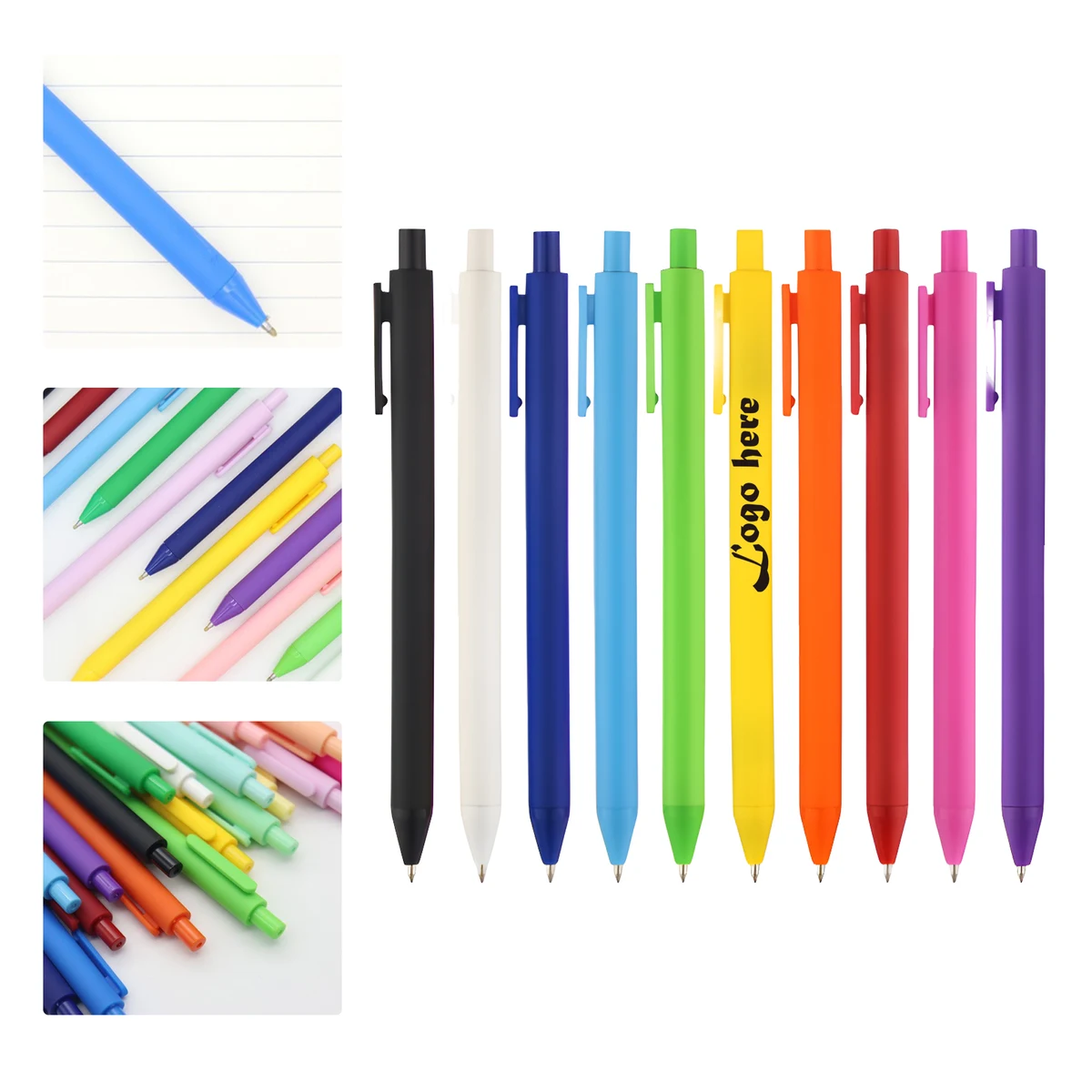MOQ 50 Customizable Macaron Color Click Ballpoint Pen 1