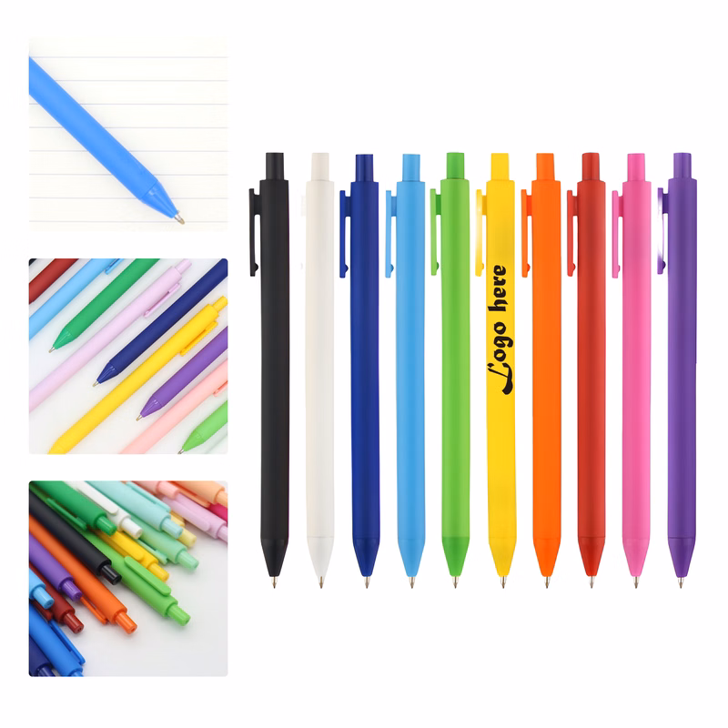 MOQ 50 Customizable Macaron Color Click Ballpoint Pen