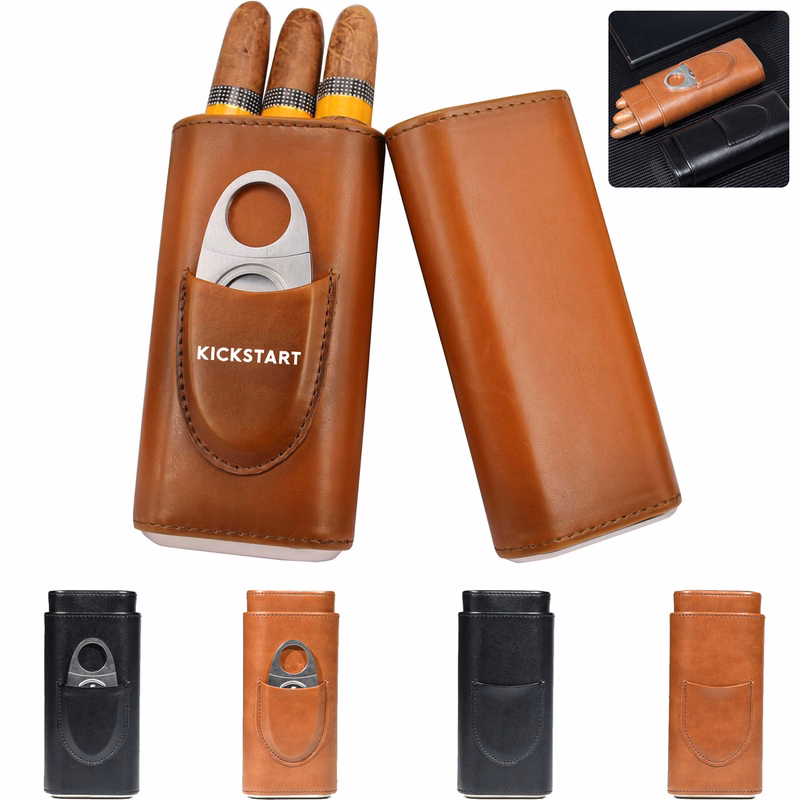 3 Pack Leather Cigar Holster