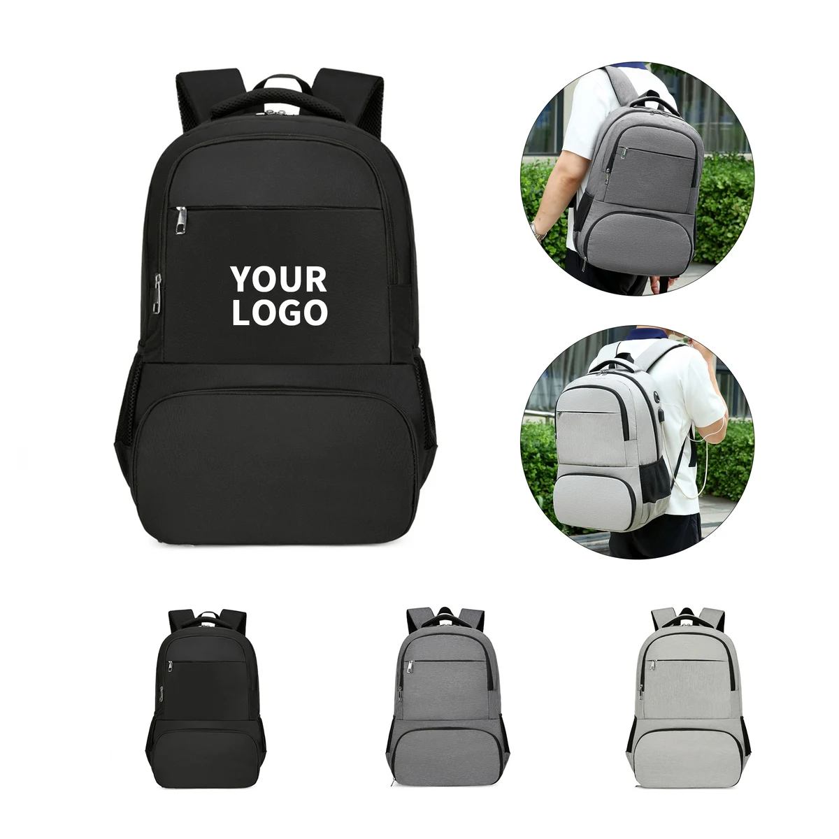 Insulated Lunch Laptop Backpack With Charging Port 1