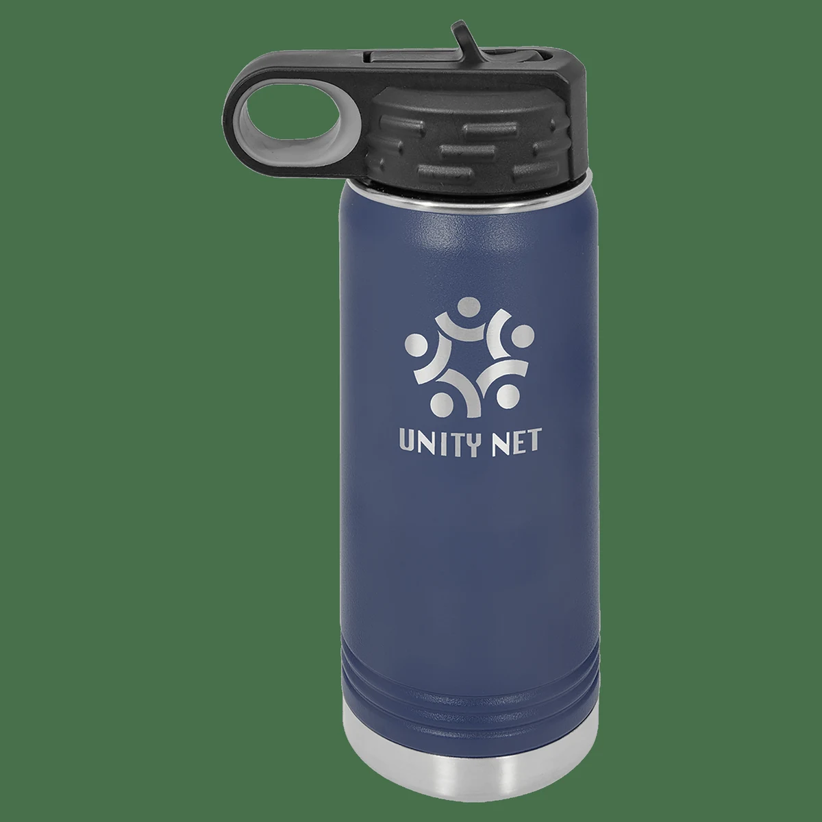 20 oz. Navy Blue Laser Engraved Polar Camel Water Bottles, custom water bottle with logo imprint 1