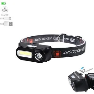 Rechargeable Dual Switch LED Headlamp With High Low Strobe Modes 1