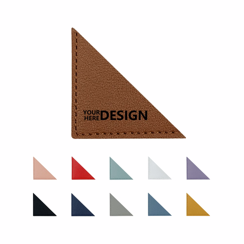Triangular Bookmark Made Of PU Leather
