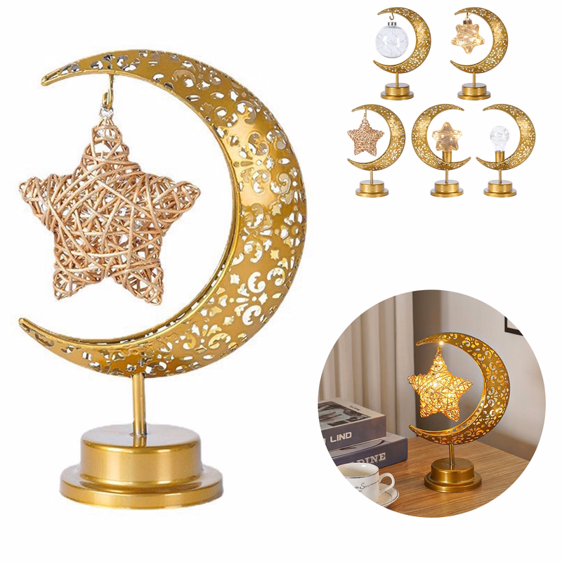 Moon Star Wrought Iron Led Light