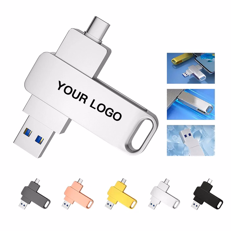 Dual Port Flash Drive with USB and Type C