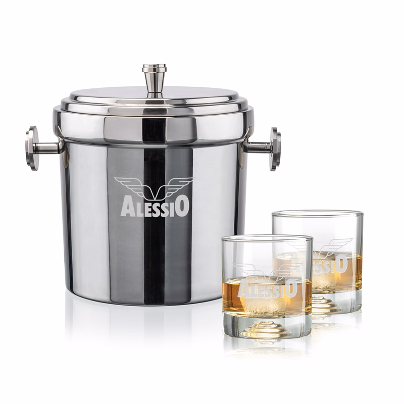 Milano Ice Bucket & Marbella On-the-Rocks Set