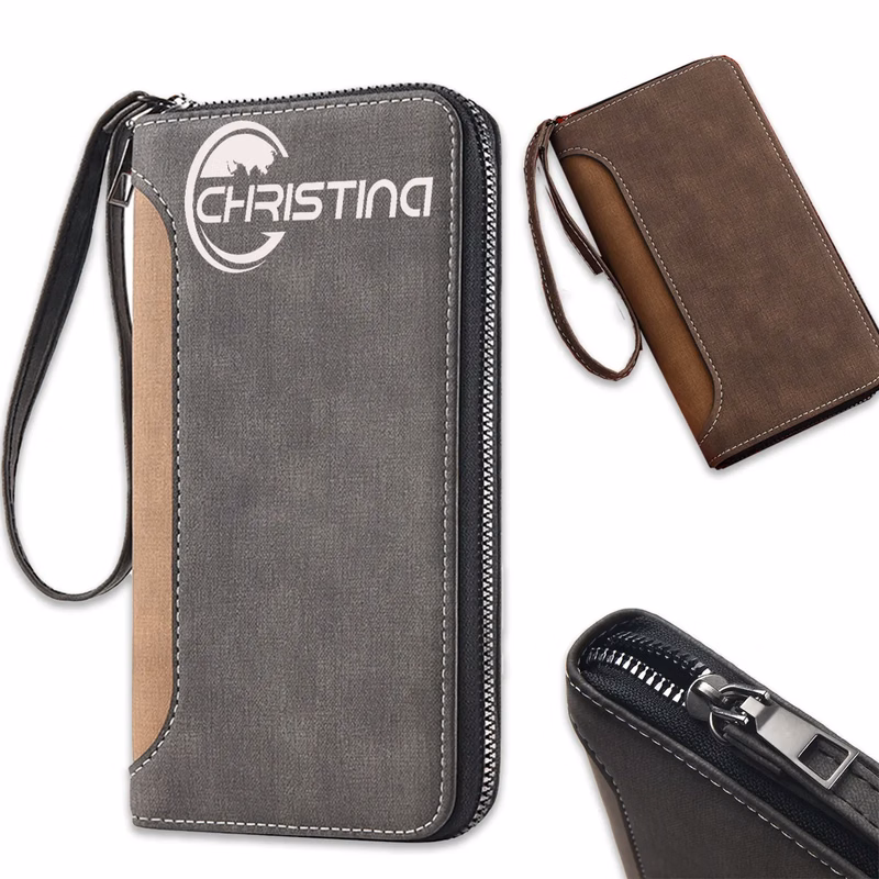 Multi-functional Anti-Aging Fashion Long Wallet With Zipper