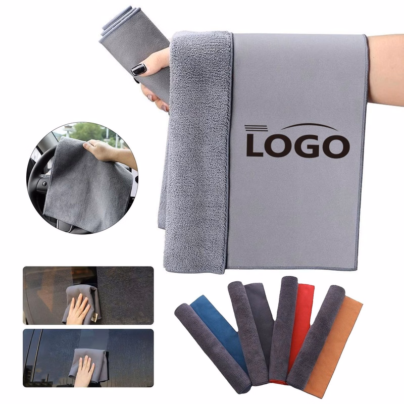 Suede Coral Car Cleaning Towel