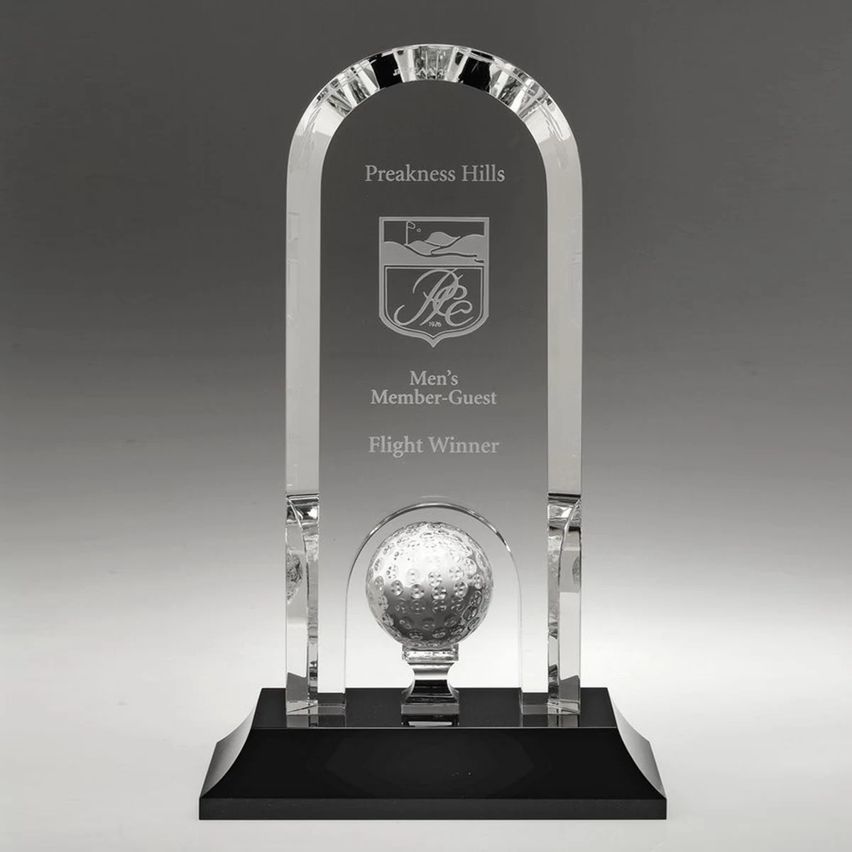 10" Crystal Award - Optima - Golf_D543CA 1