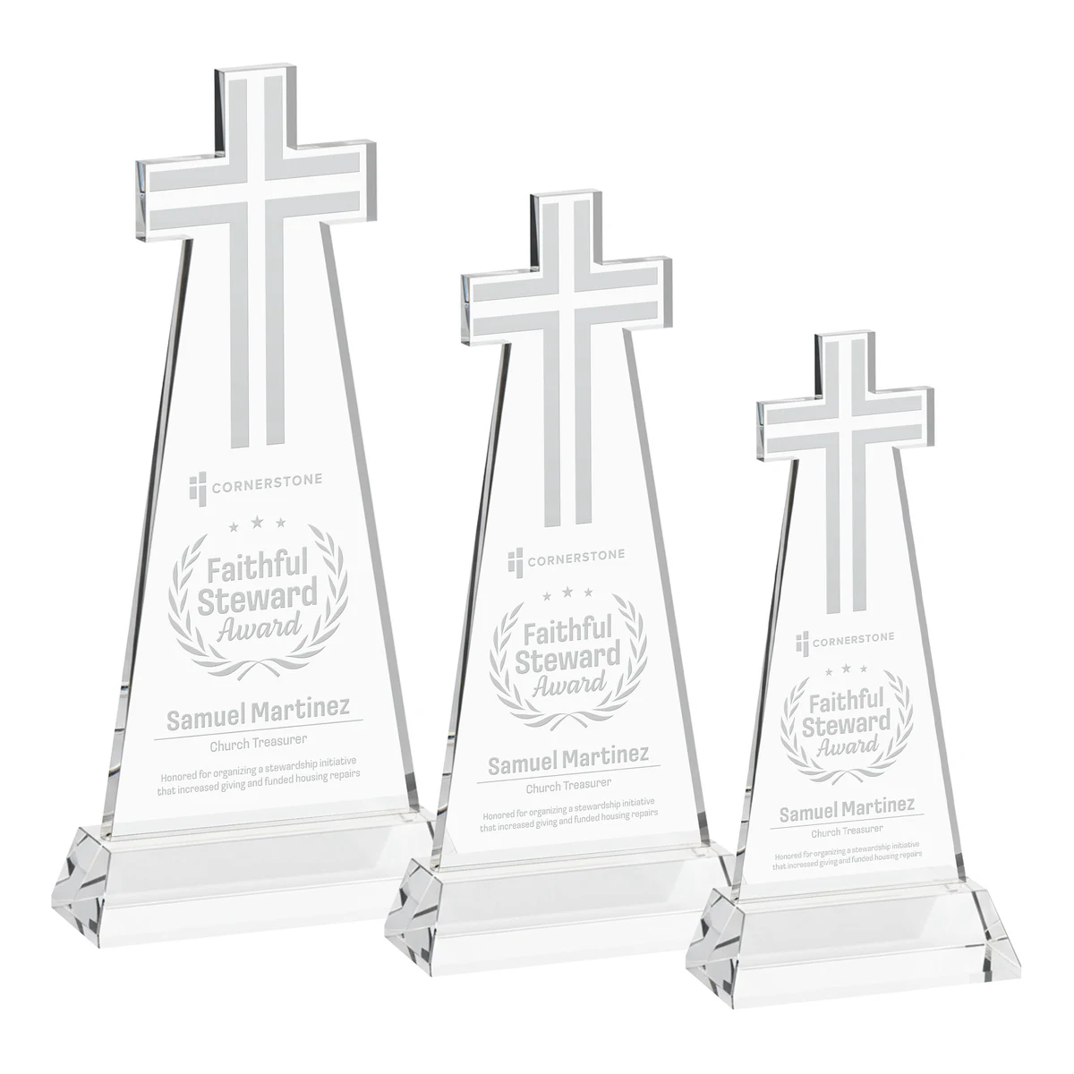 Cross Award on Hartford Base - Starfire 1