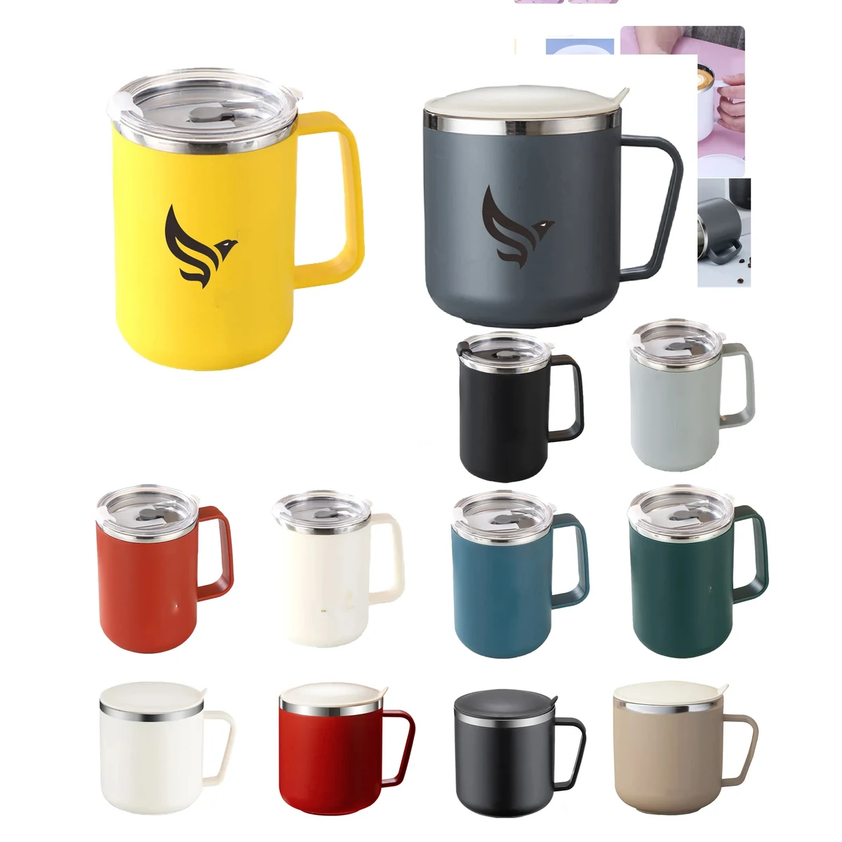17OZ Double Layer Insulated Stainless Steel Coffee Cup 1