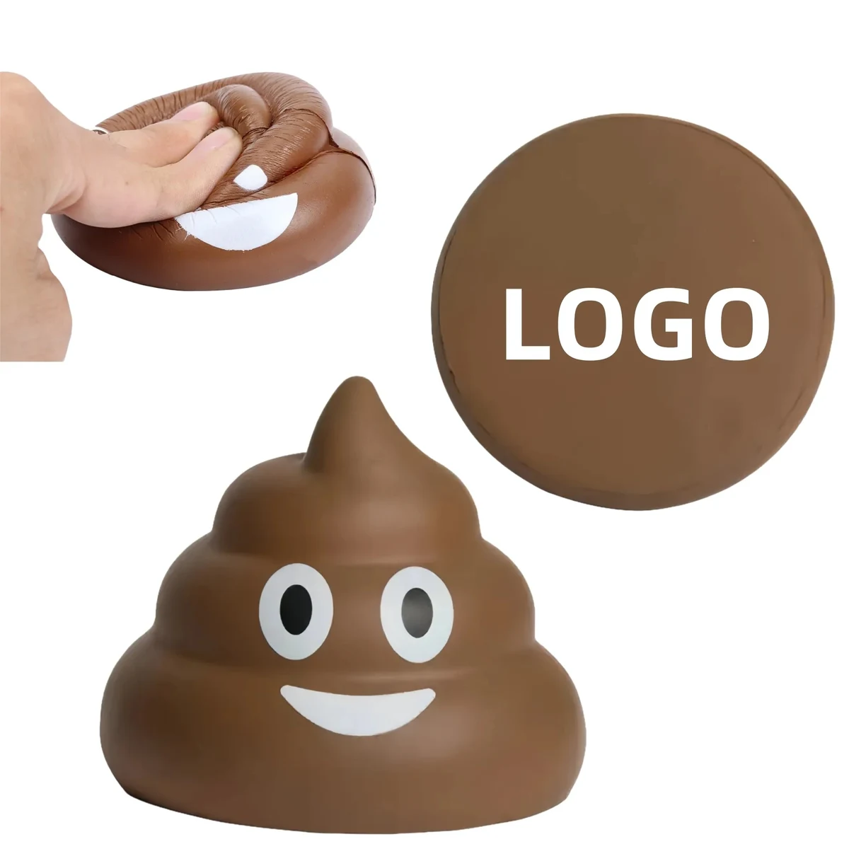 PU Foam Stress Reliever Ball Poop Shape Pressure Toy 1