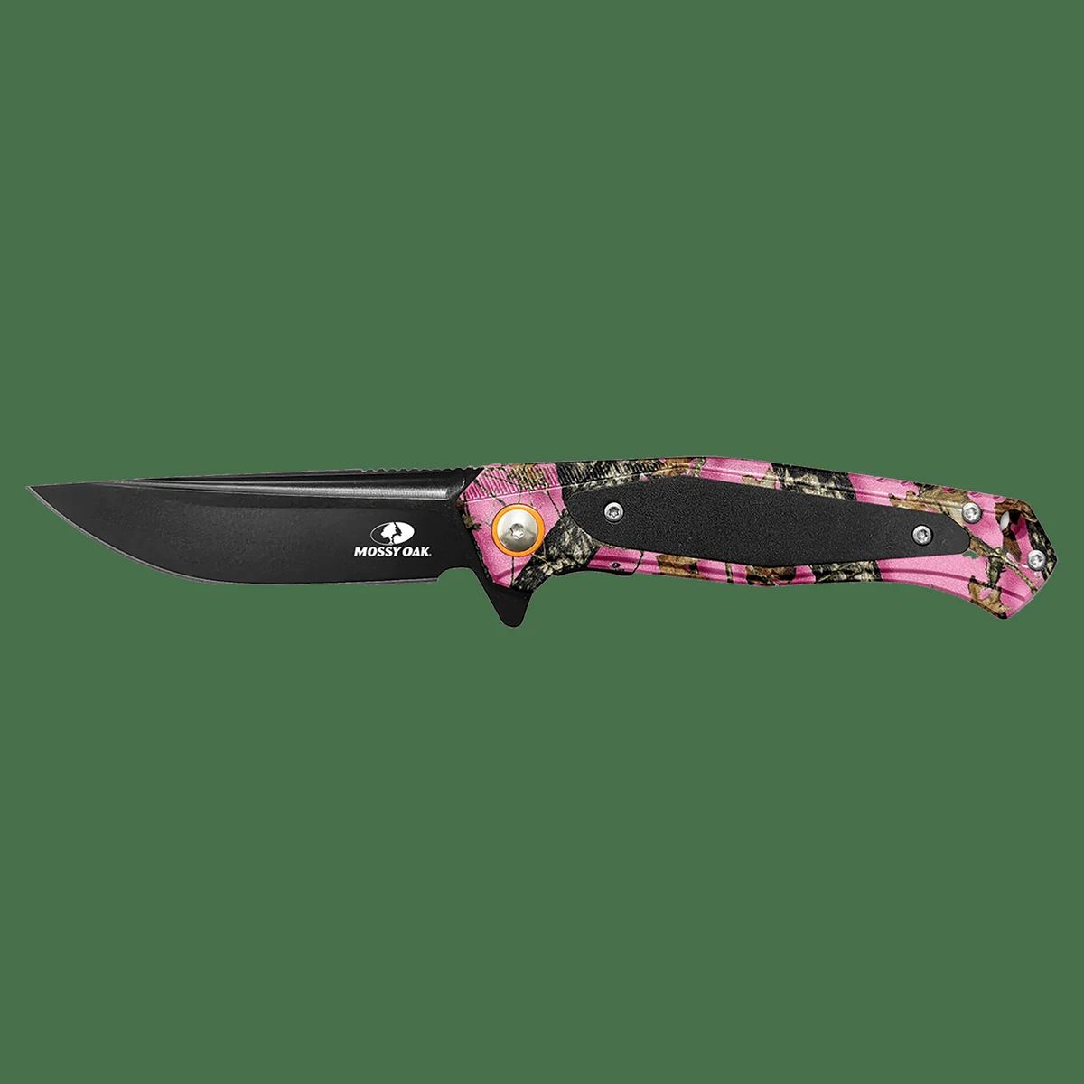 Bison River 4 1/2" Black Pink Camo with Aluminum Everyday Carry Knife-Mossy Oak 1