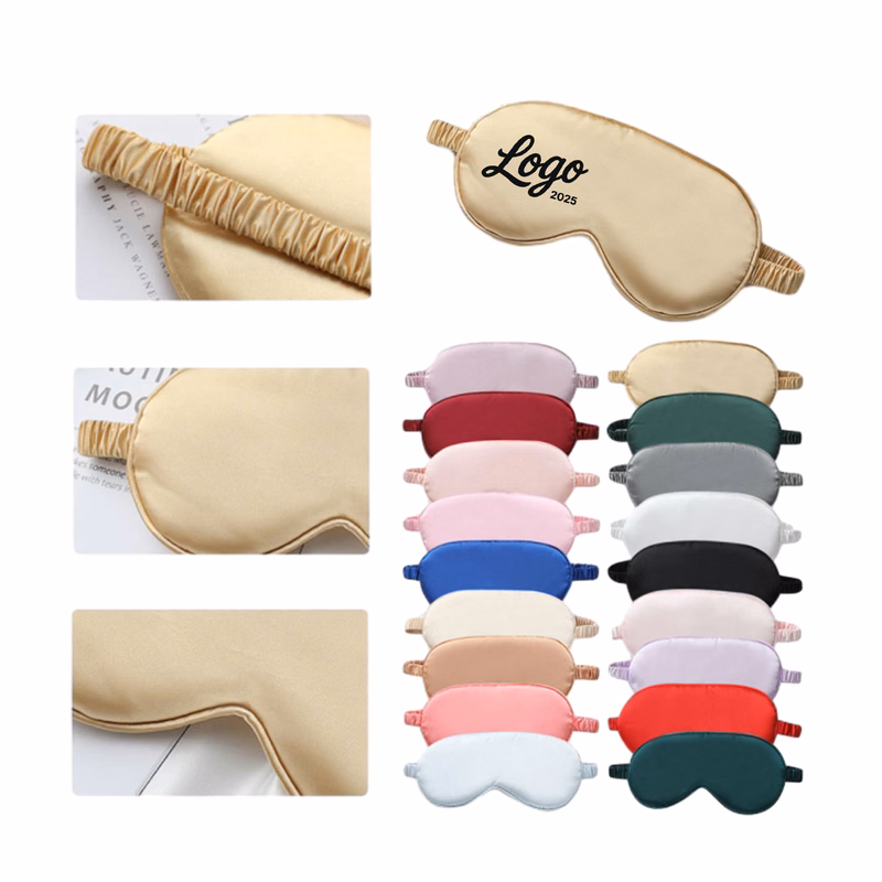 Customizable Imitation Silk Sleep Mask In Multiple Colors