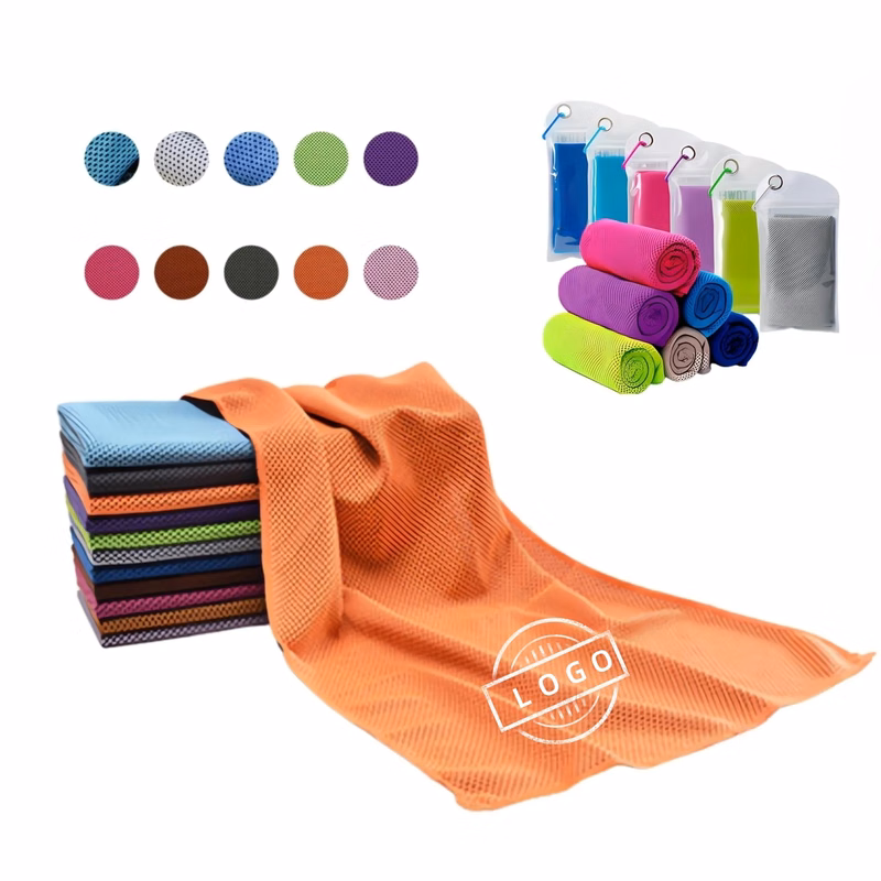 Pocket Cooling Towel With Portable Carabiner MOQ 50