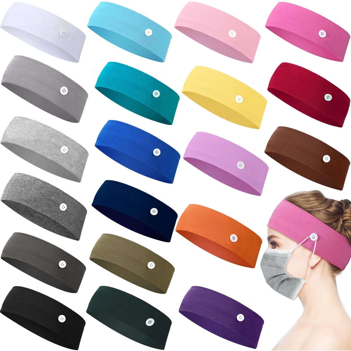 Sports Headband With Buttons 1
