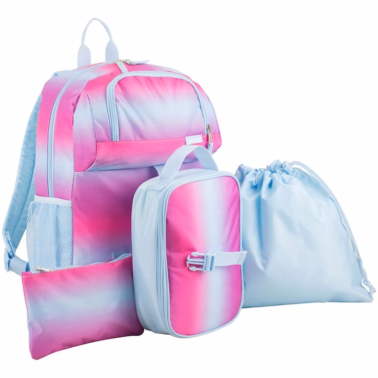 18" Backpack Combo Sets - 4 Pieces Pastel Ombre