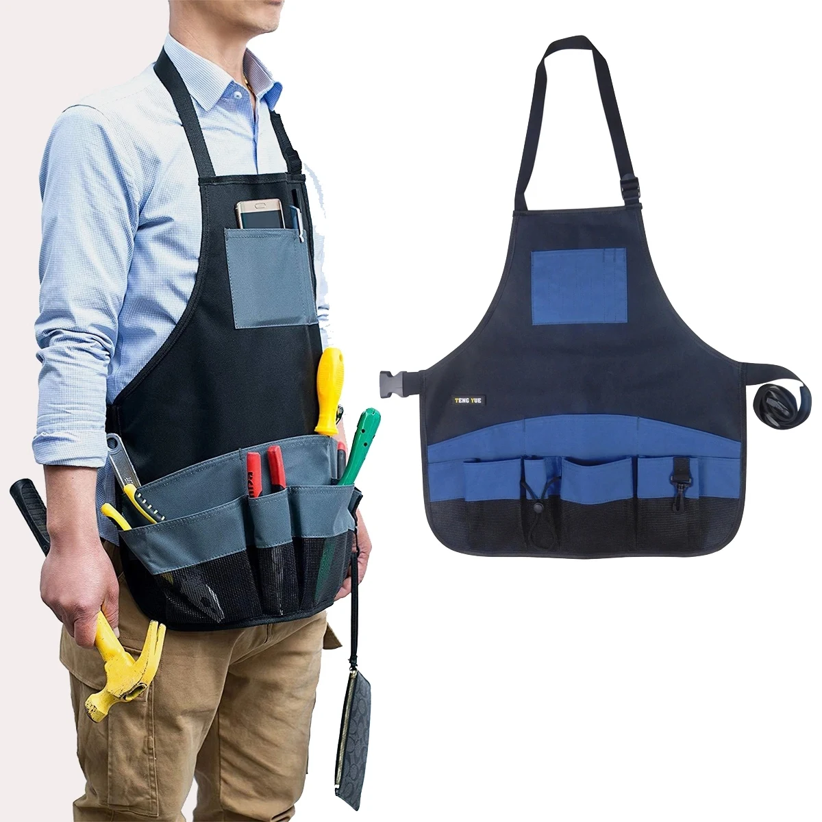 Tool apron with multiple pockets 1