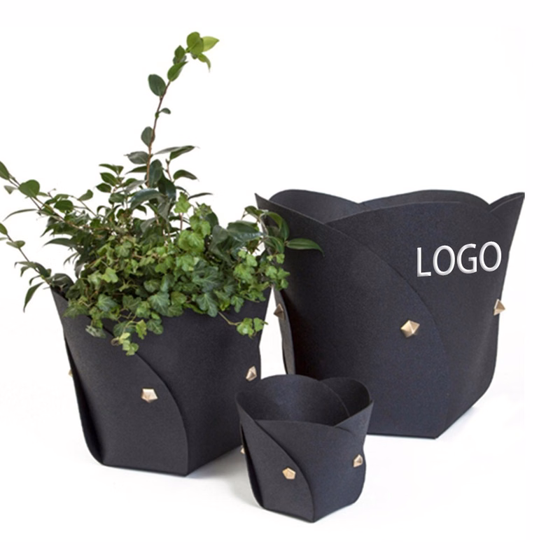 Petal Shape Leather Flower Pot