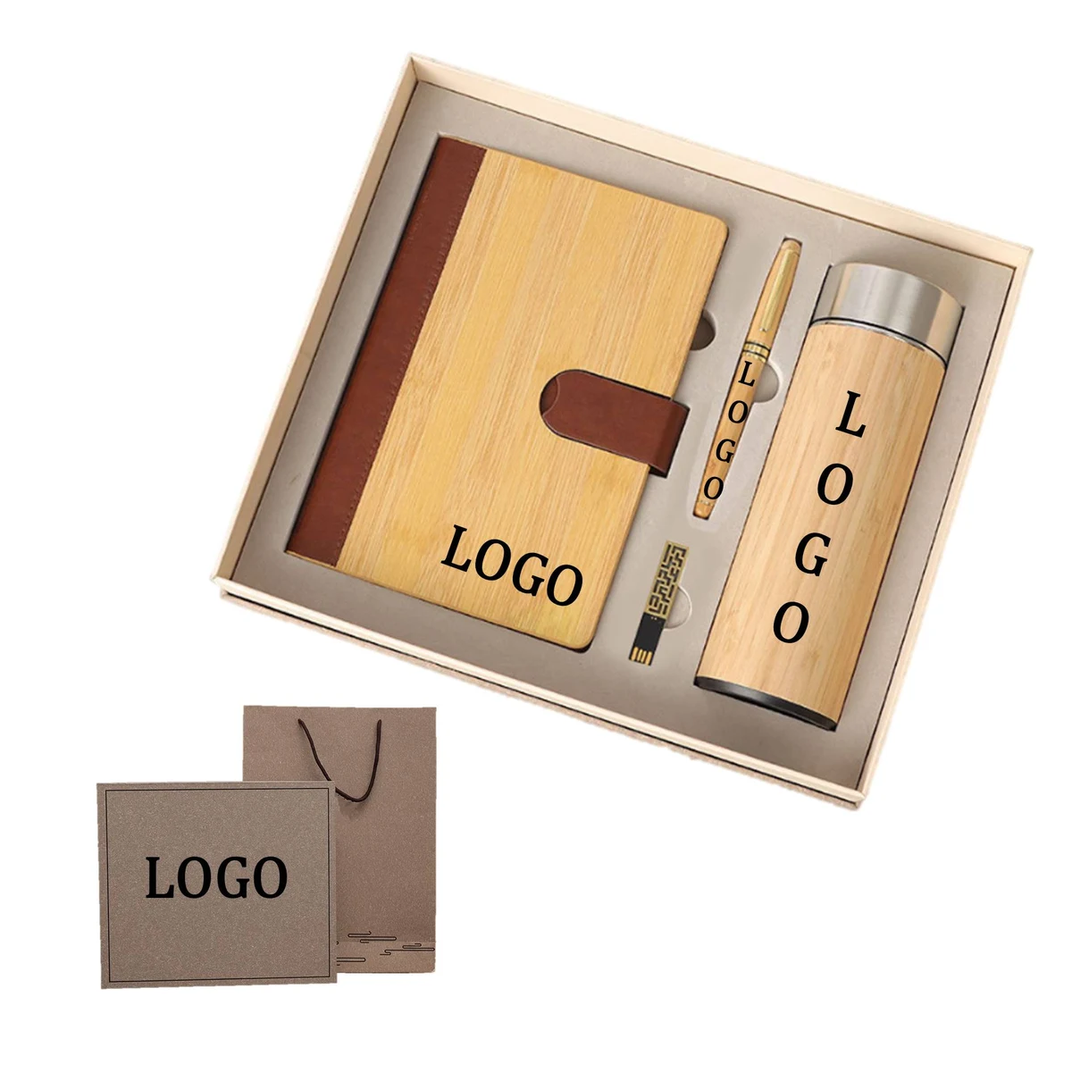 Business Set Tumbler Journal Pen Flash Drive 1