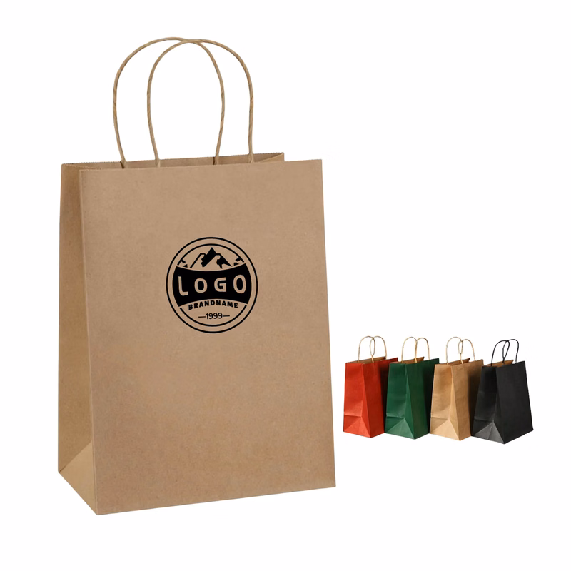 Multiple Color Kraft Paper Bag With Handle