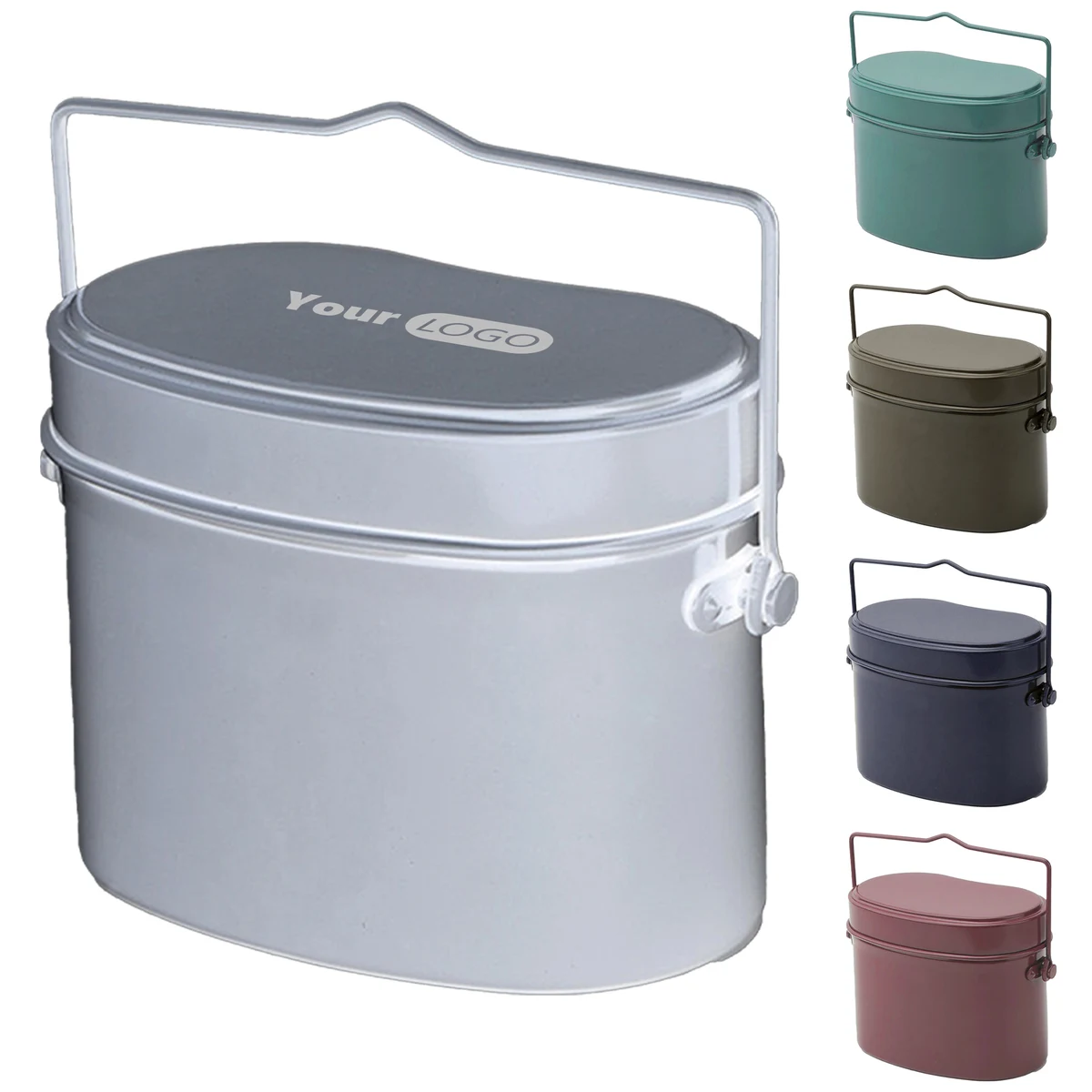 Aluminum Old Style Nostalgic Lunch Box Set 1