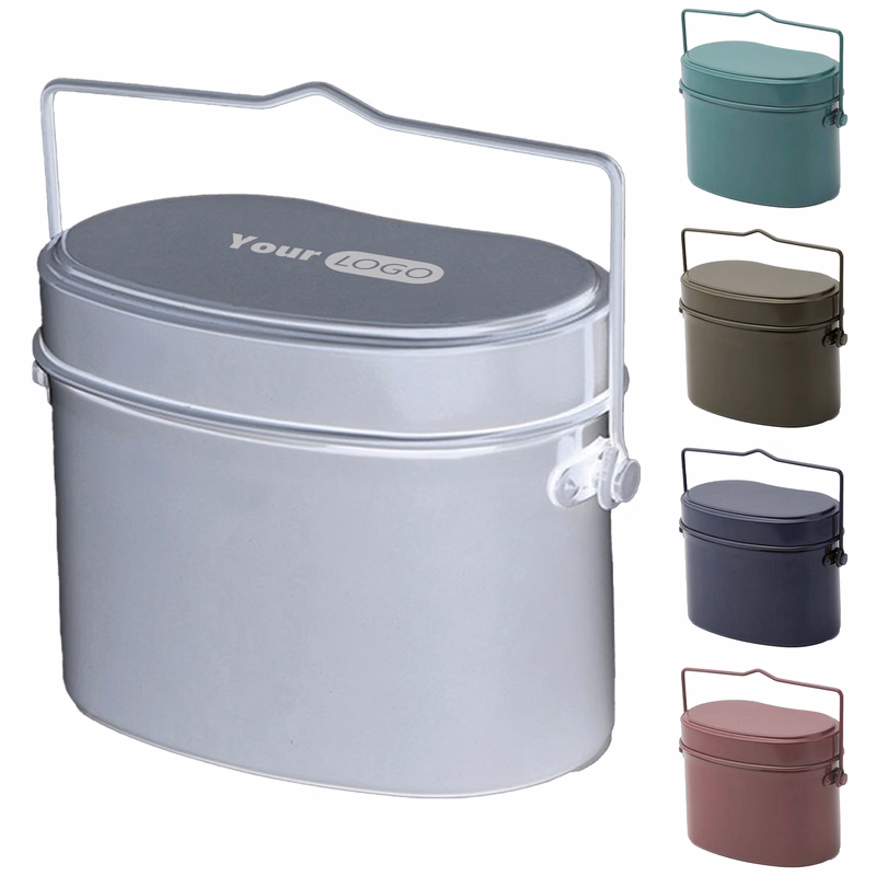 Aluminum Old Style Nostalgic Lunch Box Set