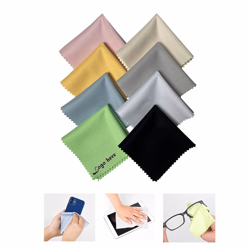Colored Microfiber Cloth in Clear Pouch