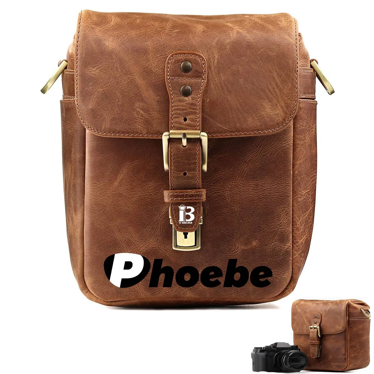Leather Camera Messenger Bag For Mirrorless 1
