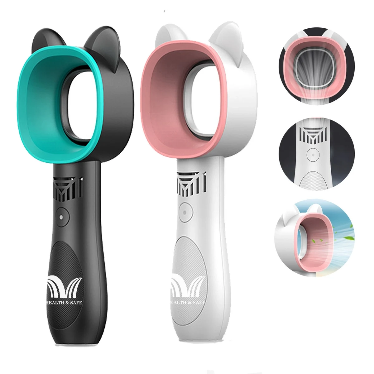Usb Rechargeable Handheld Mini Leafless Fan 1