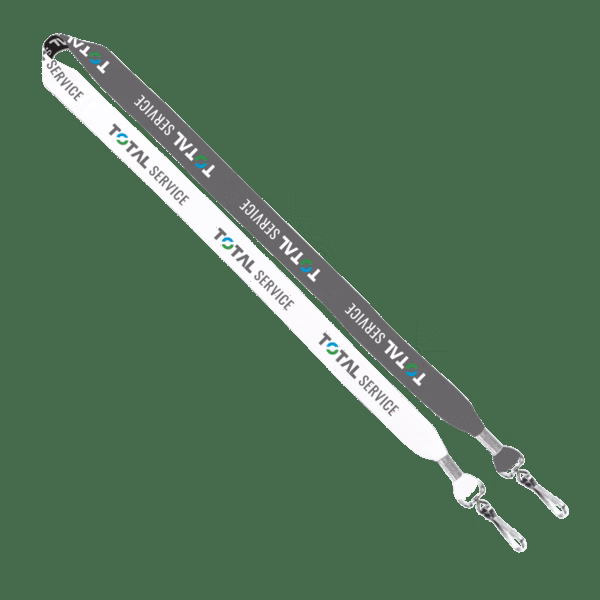 3/4" 2-Ended Dye-Sublimated Lanyard with Metal Crimp & Metal Swivel Snap Hook