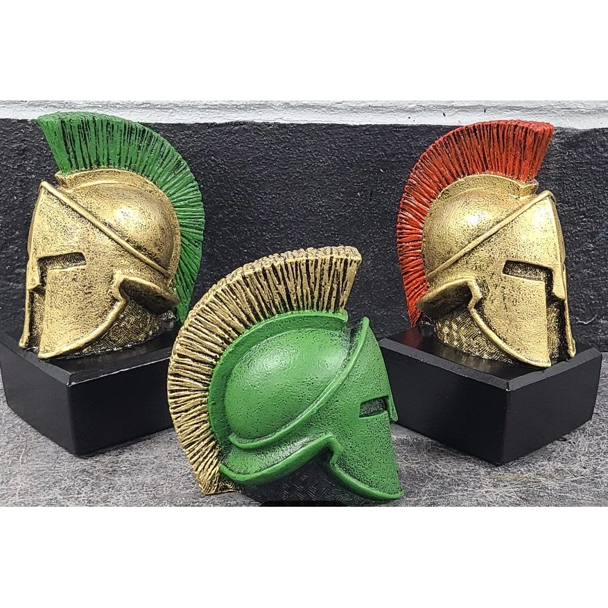 Spartan Helmet On Black Base 1