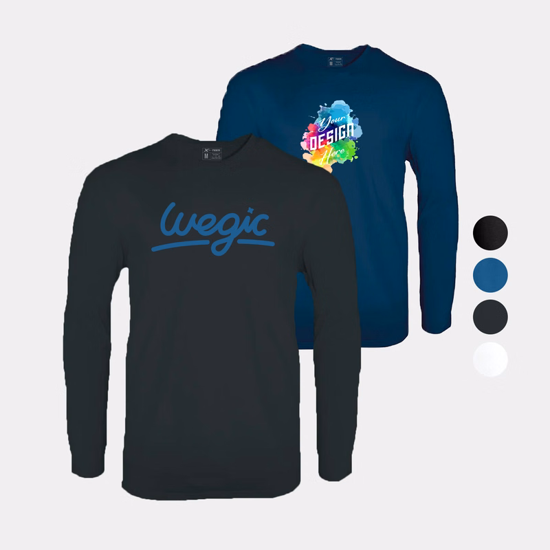 Men's Long Sleeve Jersey V-Neck Tee