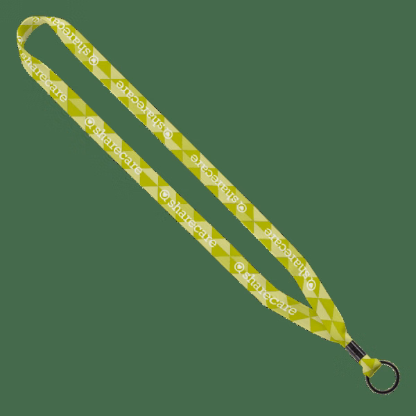 5/8" Tubular Lanyard with Metal Crimp & Metal Split-Ring