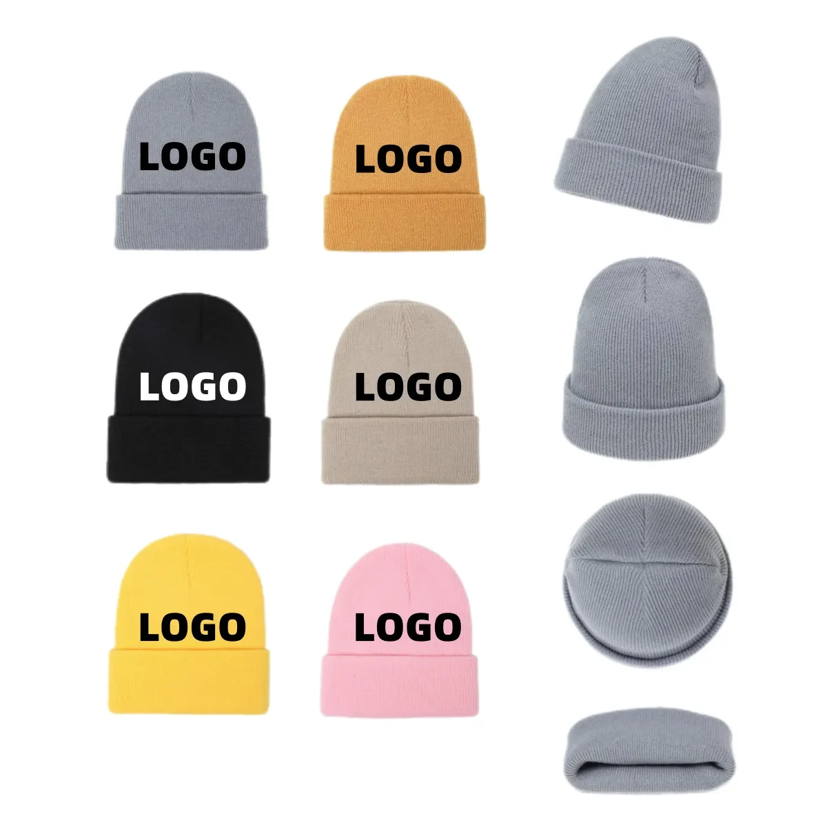Can Be Customized Outdoor Spring And Autumn Warm Knit Hat 1