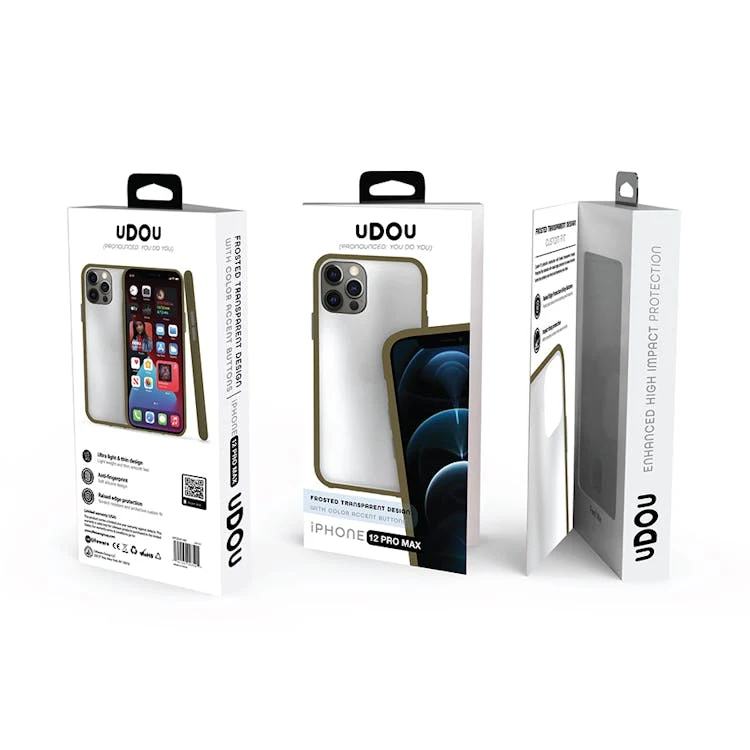 iPhone 12 Pro Max Transparent Colored Edge Protective TPU Case 1