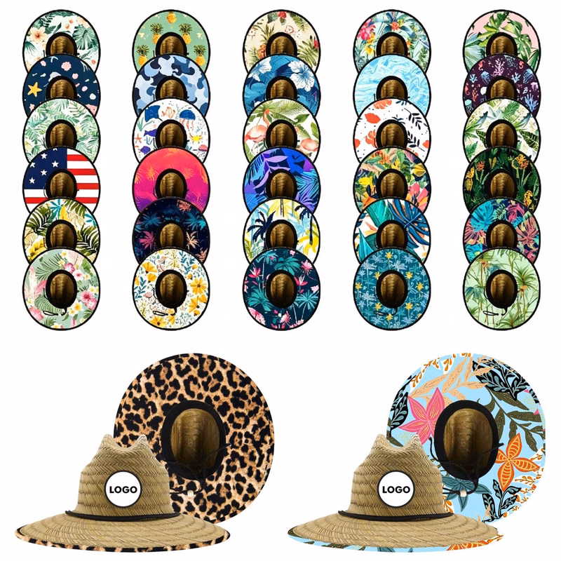 Custom Premium Printed Under-Brim Straw Hat