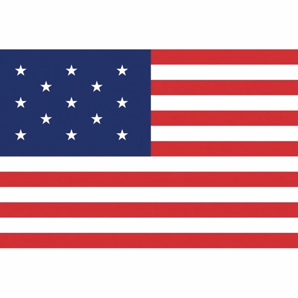 Historical US 13 Stars Flag