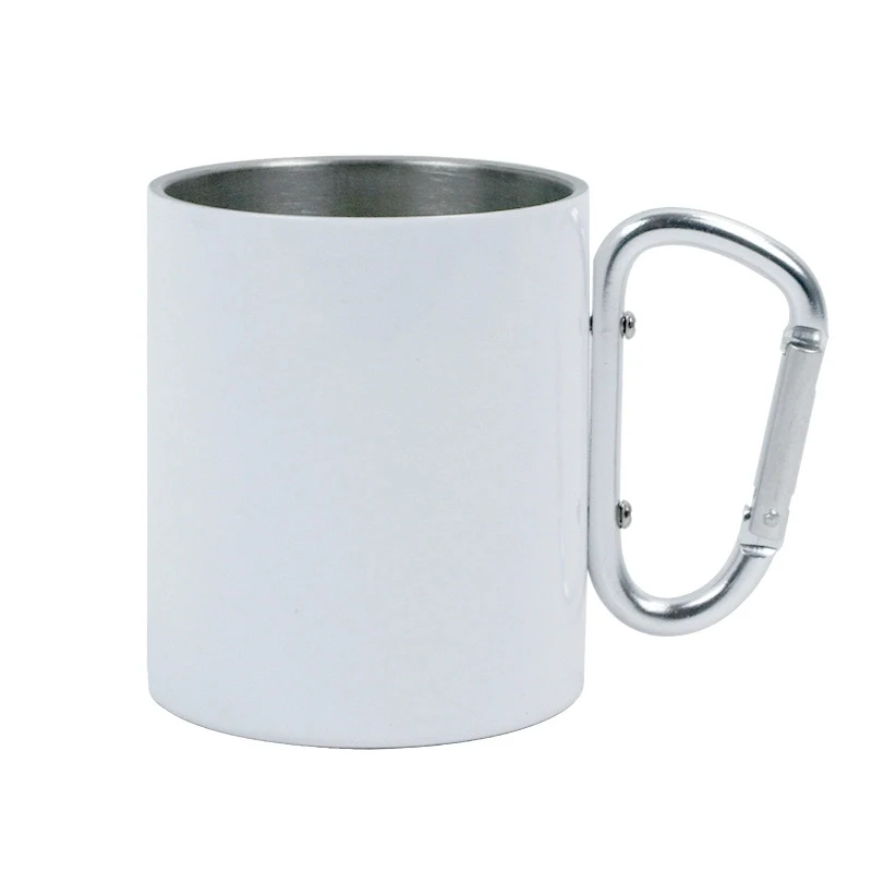 10 oz.Stainless Steel Cup With Carabiner Handle 1