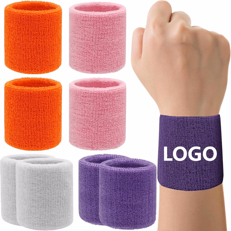 Sports Sweatband Wrist Guards With Embroidery