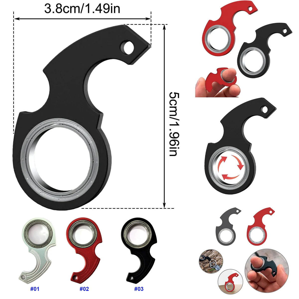 Keychain Spinner Fidget Keychain 1