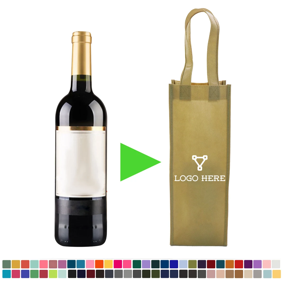 Single Bottle Non-woven Wine Tote Bag For Party 1