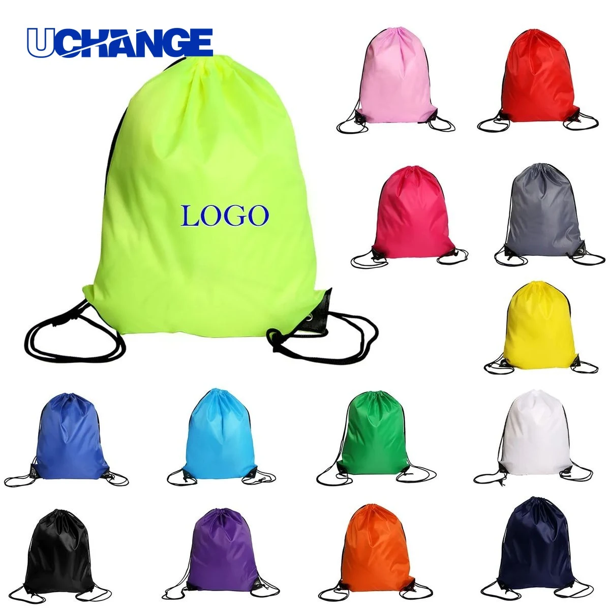 13" x 17" Polyester Sports Drawstring Backpack 1