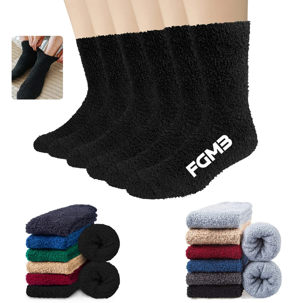 Mens Fuzzy Sock 1