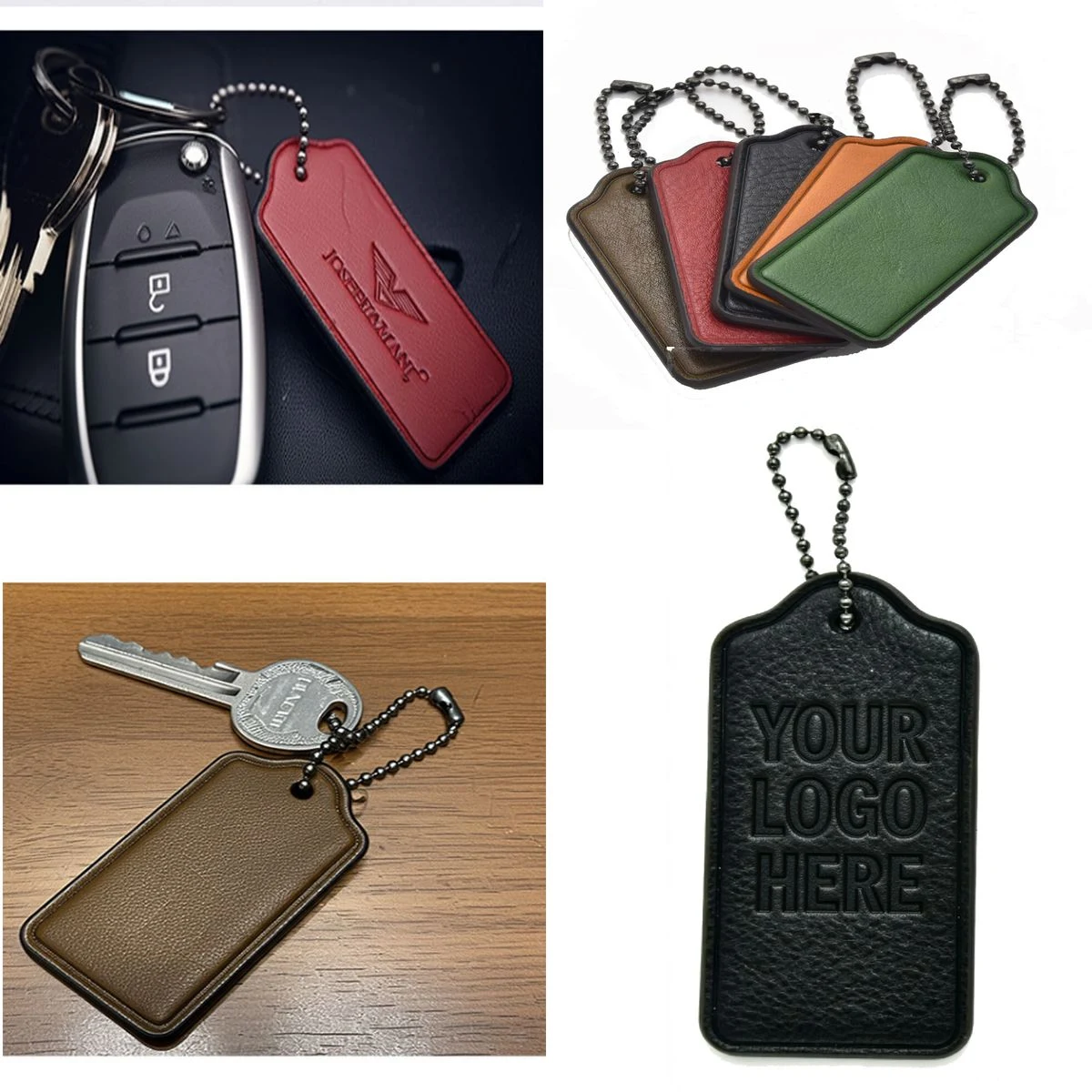 Promotional Cowhide Key Fob Tag 1