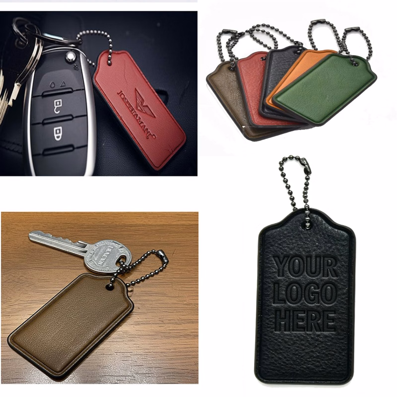 Promotional Cowhide Key Fob Tag