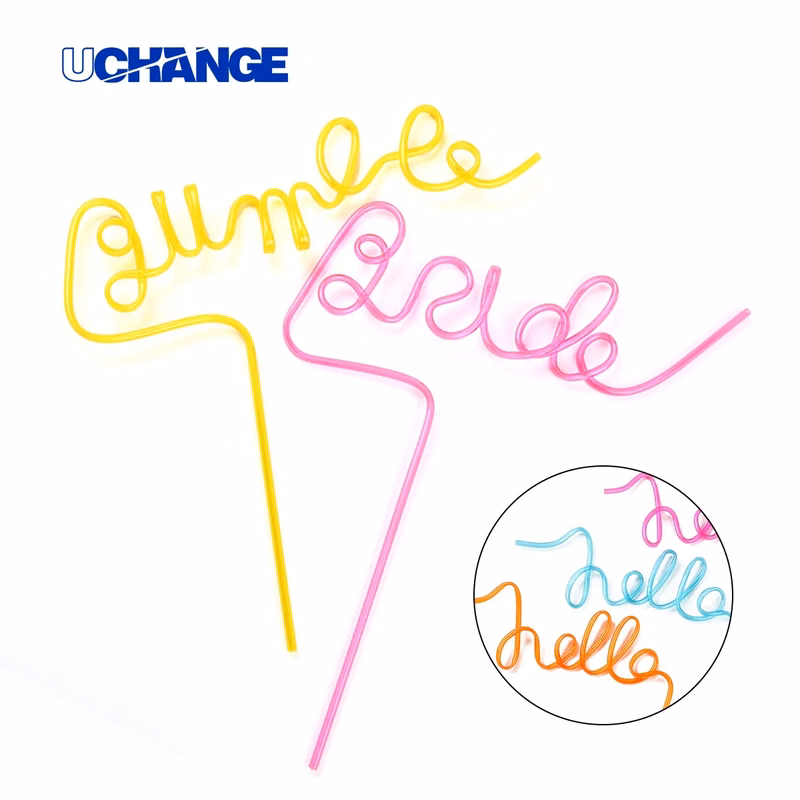 Silly Crazy Straws for Kids Reusable Plastic Loop Curly Crazy Drinking Straws for Classroom Activiti